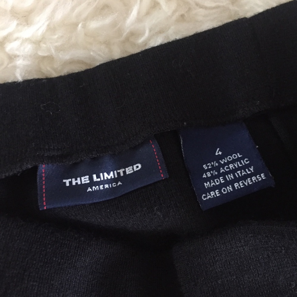 The Limited - Black midi wool blend column skirt with side slit, 4 - Picture 3 of 4